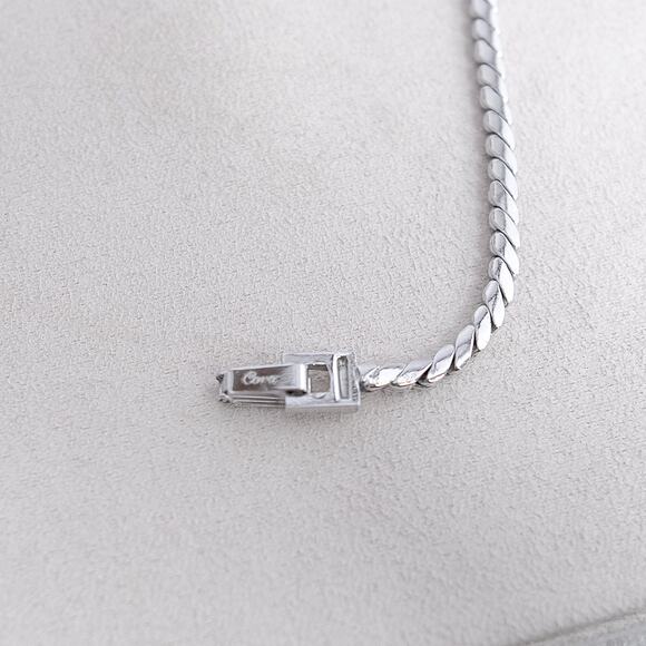 Vintage Coro Chain Necklace Silver Tone 16" Classic Designer Signed Jewelry - Picture 4 of 5